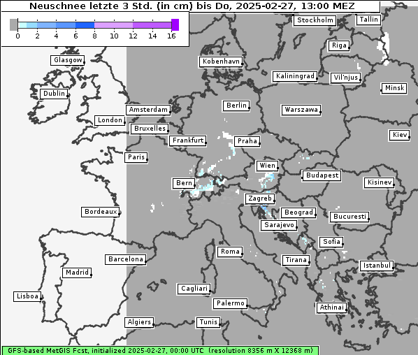 Neuschnee, 27. 2. 2025