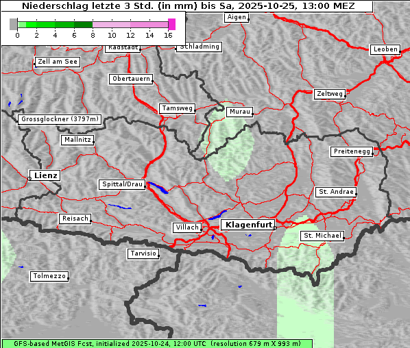 Niederschlag, 25. 10. 2025
