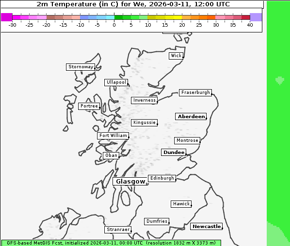 Temperatur, 11. 3. 2026