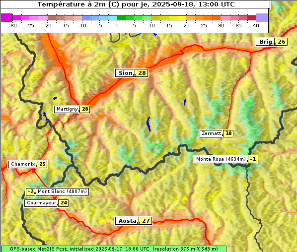 Temperatur, 18. 9. 2025