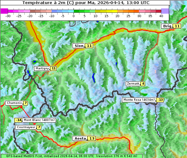 Temperatur, 14. 4. 2026