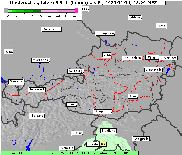 Niederschlag, 14. 11. 2025