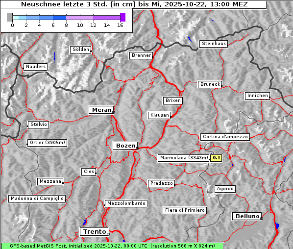 Neuschnee, 22. 10. 2025