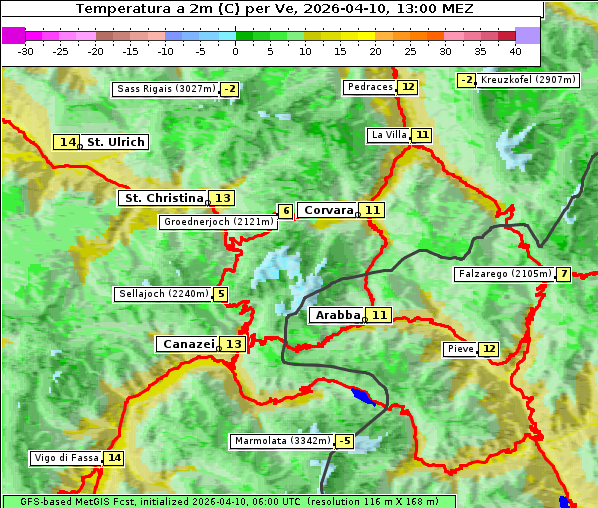 Temperatur, 10. 4. 2026