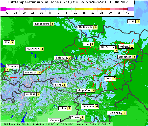 Temperatur, 1. 2. 2026