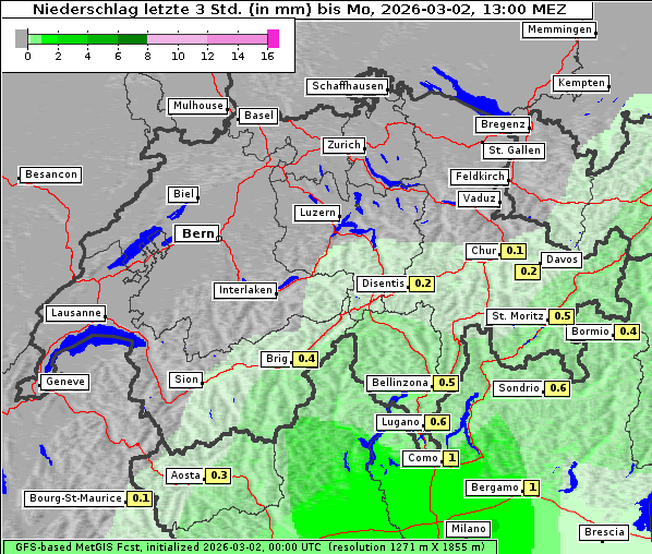 Niederschlag, 2. 3. 2026