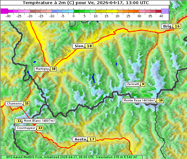 Temperatur, 17. 4. 2026