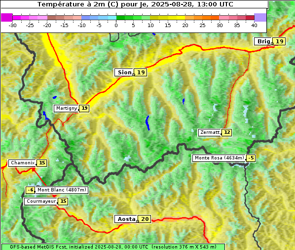 Temperatur, 28. 8. 2025
