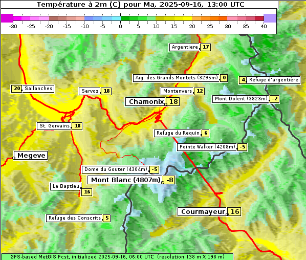 Temperatur, 16. 9. 2025