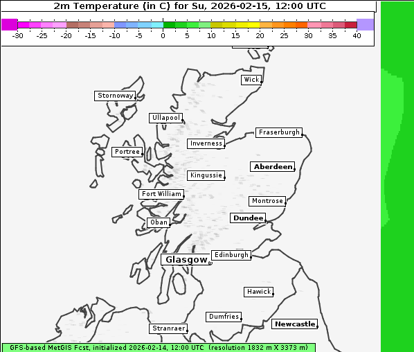 Temperatur, 15. 2. 2026