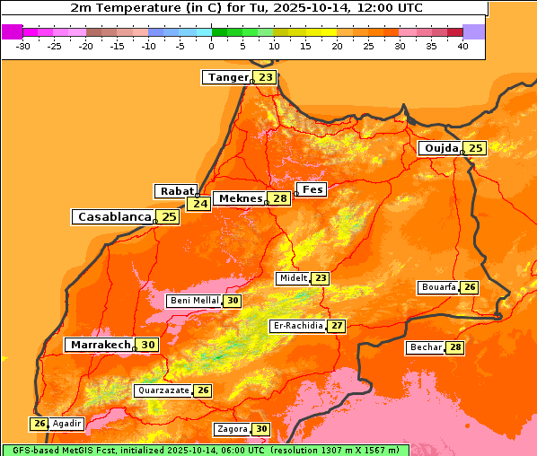 Temperatur, 14. 10. 2025