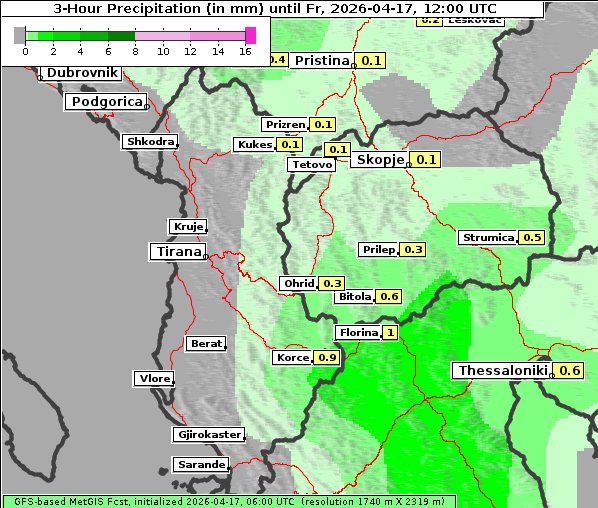 Niederschlag, 17. 4. 2026