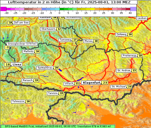 Temperatur, 1. 8. 2025