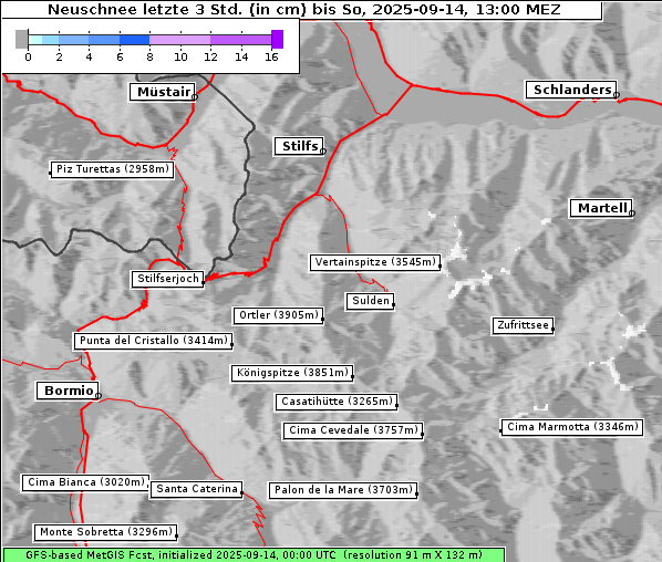 Neuschnee, 14. 9. 2025