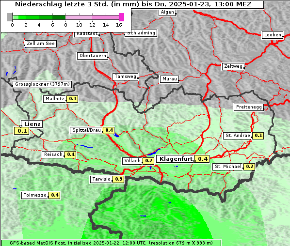 Niederschlag, 23. 1. 2025