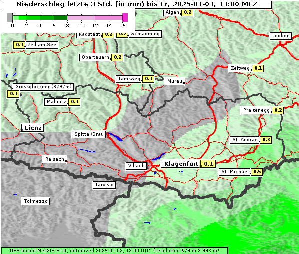 Niederschlag, 3. 1. 2025