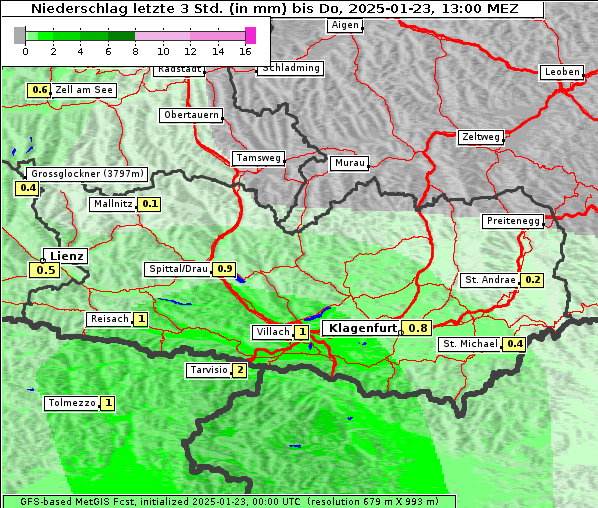 Niederschlag, 23. 1. 2025