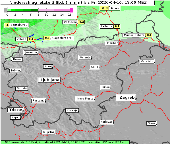 Niederschlag, 10. 4. 2026
