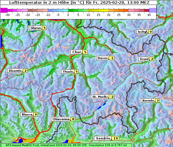 Temperatur, 28. 2. 2025