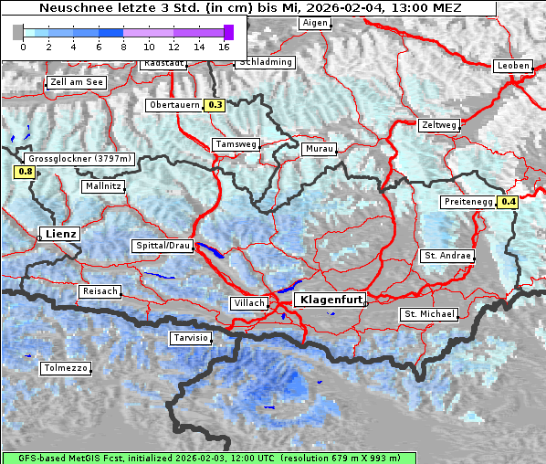 Neuschnee, 4. 2. 2026
