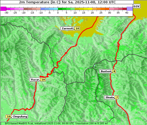 Temperatur, 8. 11. 2025