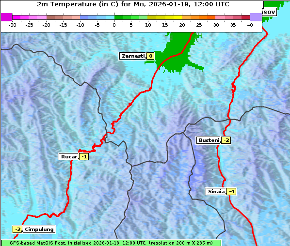 Temperatur, 19. 1. 2026
