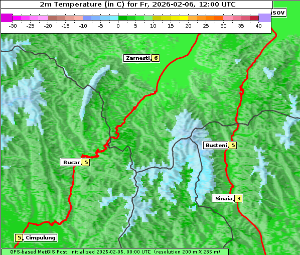 Temperatur, 6. 2. 2026