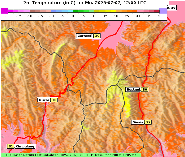 Temperatur, 7. 7. 2025