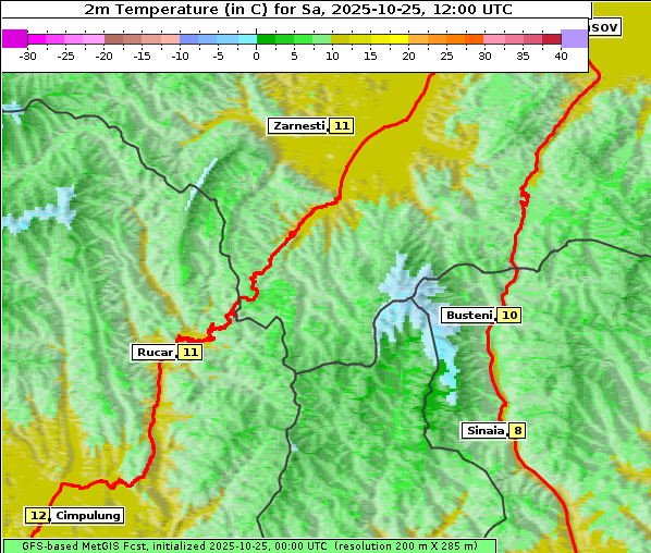 Temperatur, 25. 10. 2025