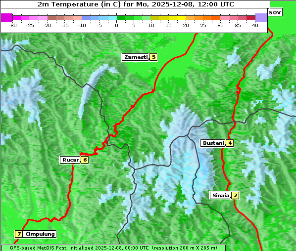 Temperatur, 8. 12. 2025