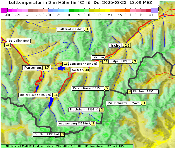 Temperatur, 28. 8. 2025