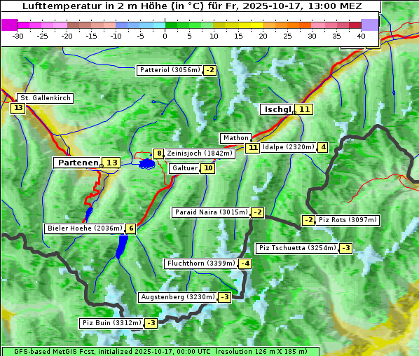 Temperatur, 17. 10. 2025