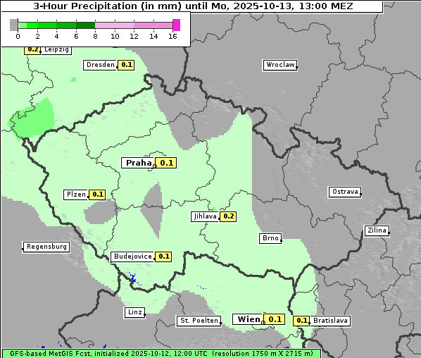 Niederschlag, 13. 10. 2025