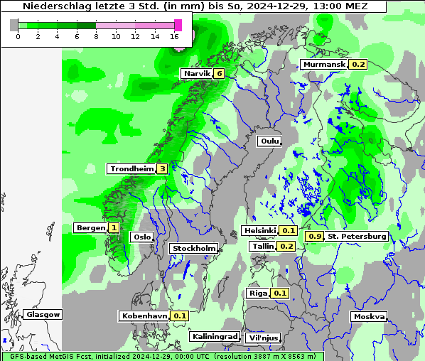 Niederschlag, 29. 12. 2024