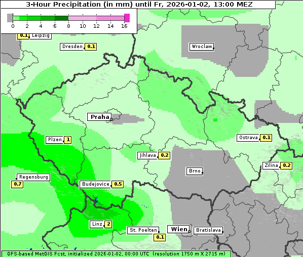 Niederschlag, 2. 1. 2026