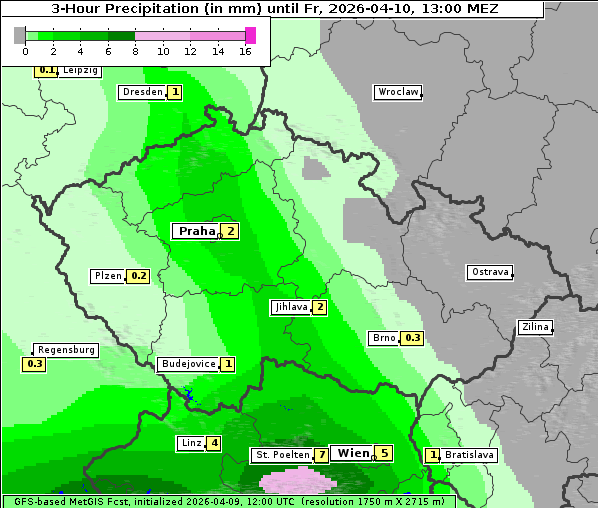 Niederschlag, 10. 4. 2026