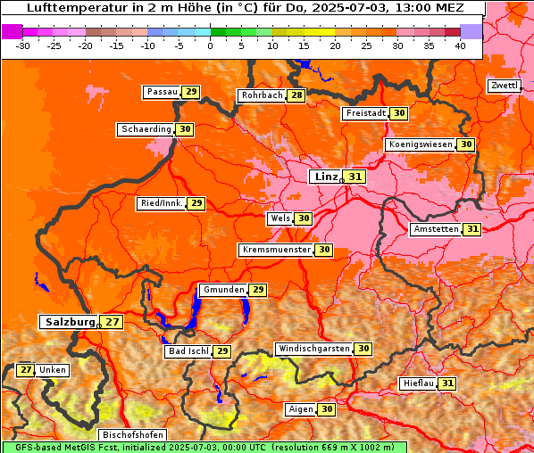 Temperatur, 3. 7. 2025