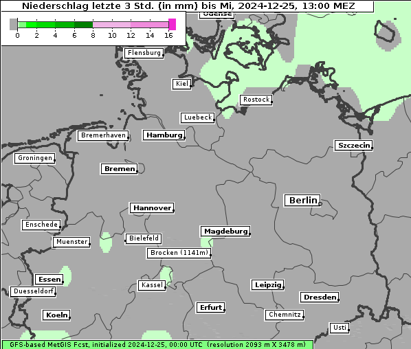 Niederschlag, 25. 12. 2024