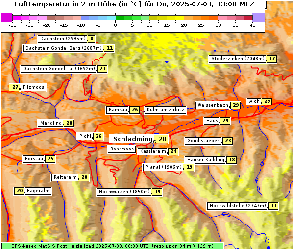 Temperatur, 3. 7. 2025