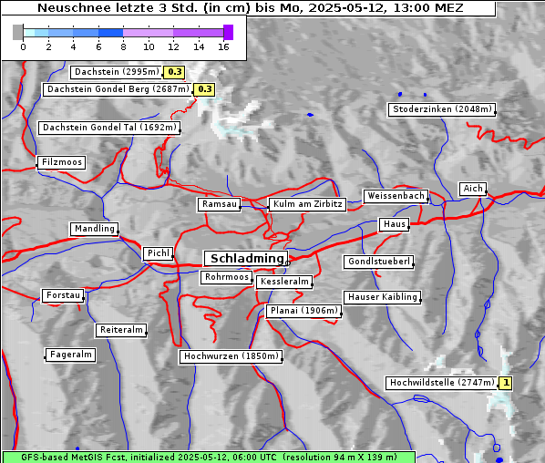 Neuschnee, 12. 5. 2025