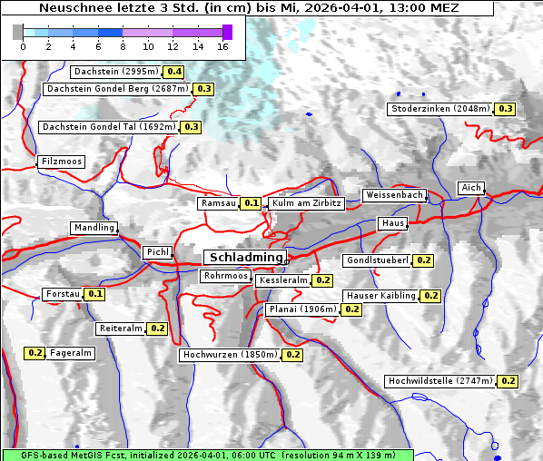Neuschnee, 1. 4. 2026