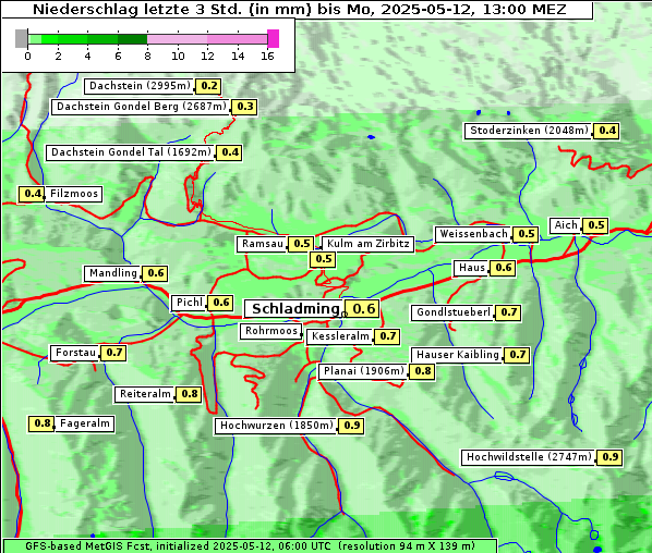 Niederschlag, 12. 5. 2025