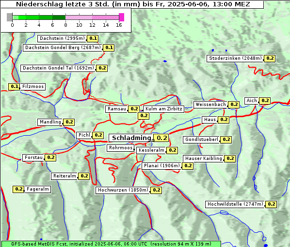 Niederschlag, 6. 6. 2025