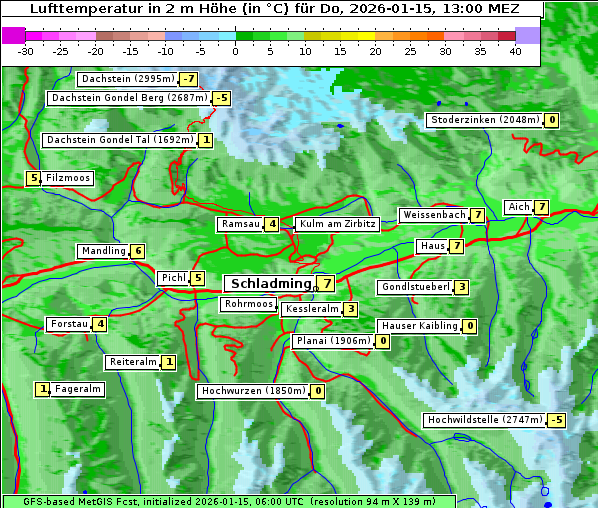 Temperatur, 15. 1. 2026