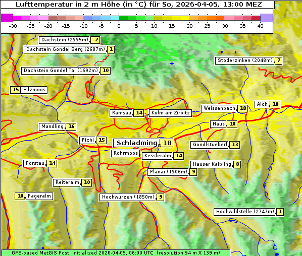 Temperatur, 5. 4. 2026