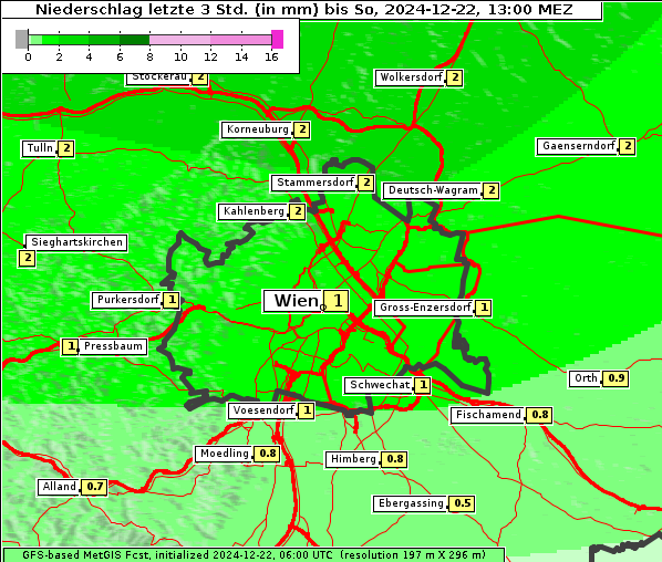 Niederschlag, 22. 12. 2024