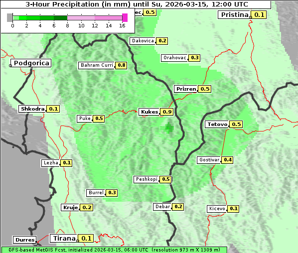 Niederschlag, 15. 3. 2026