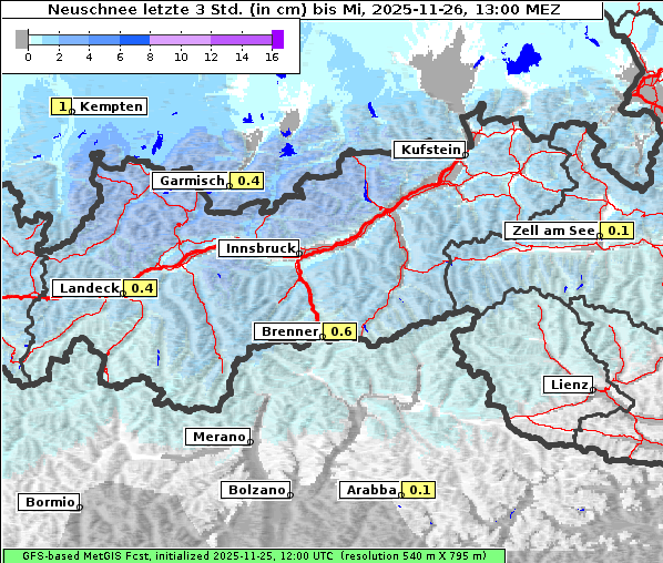Neuschnee, 26. 11. 2025