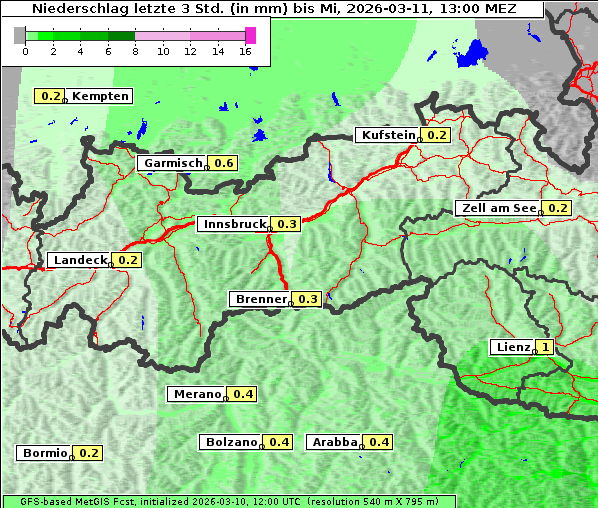 Niederschlag, 11. 3. 2026