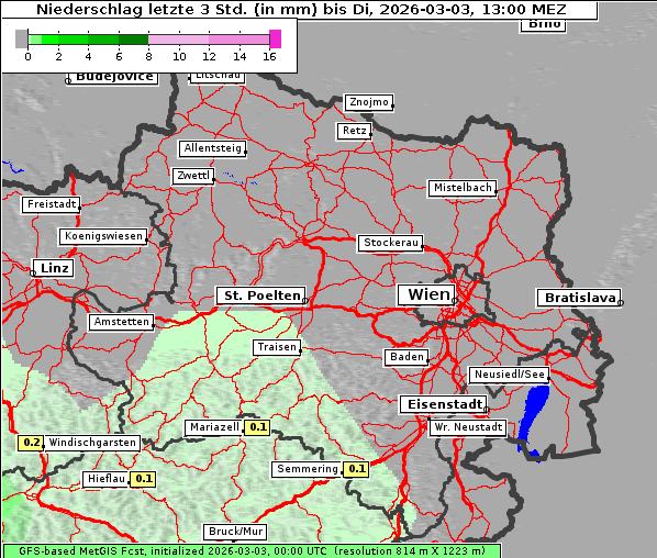 Niederschlag, 3. 3. 2026